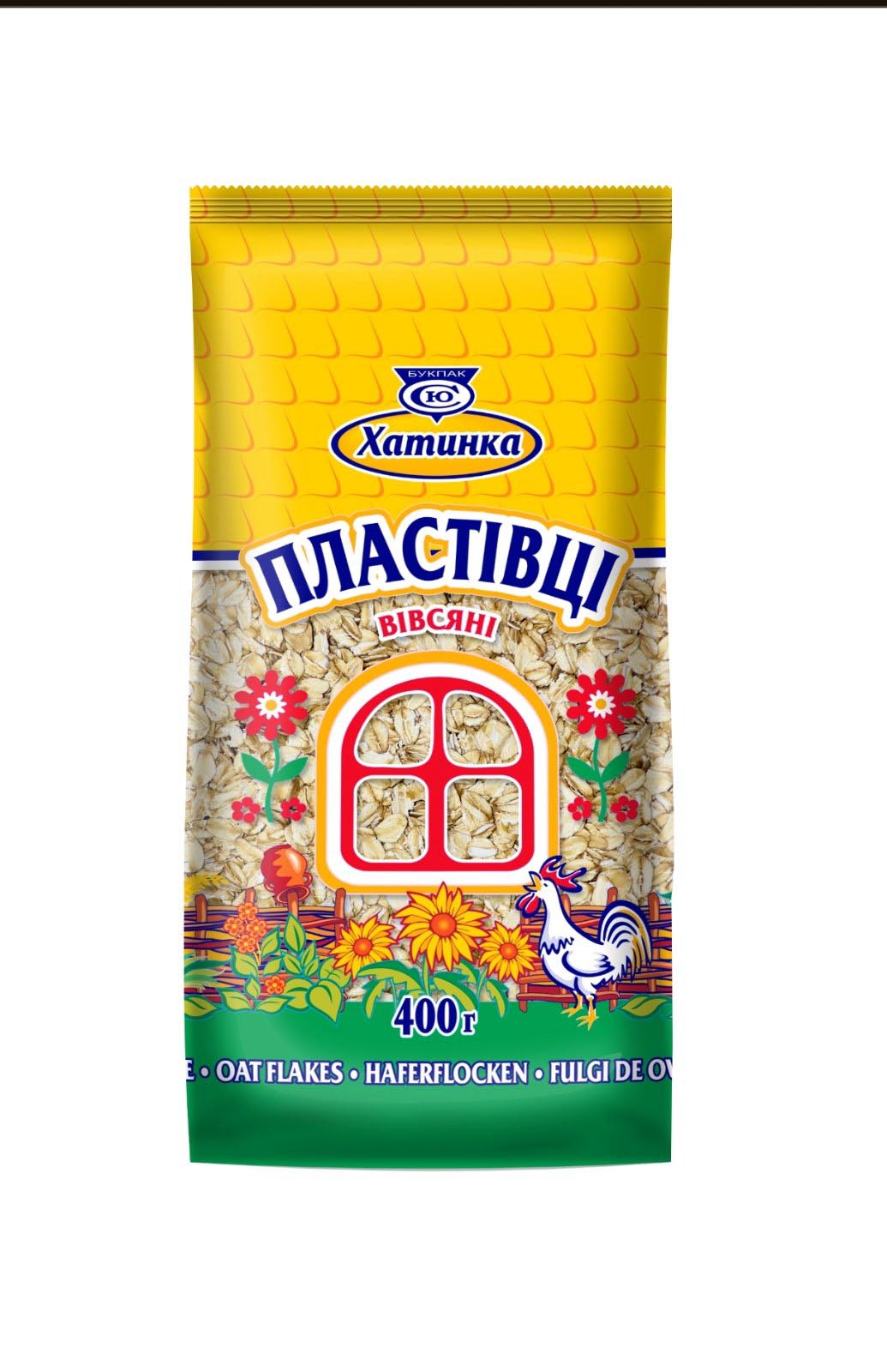 Пластівці вівсяні ТМ "ХАТИНКА" 0,4кг